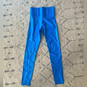 Carbon38 High Rise xxs shiny blue 7/8 leggings Takara High Shine